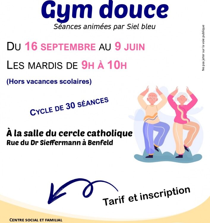 GYM DOUCE BENFELD 707X750 | Le Journal de Marsel (JDM Éditions) Gym douce Sainte-Marie-aux-Mines