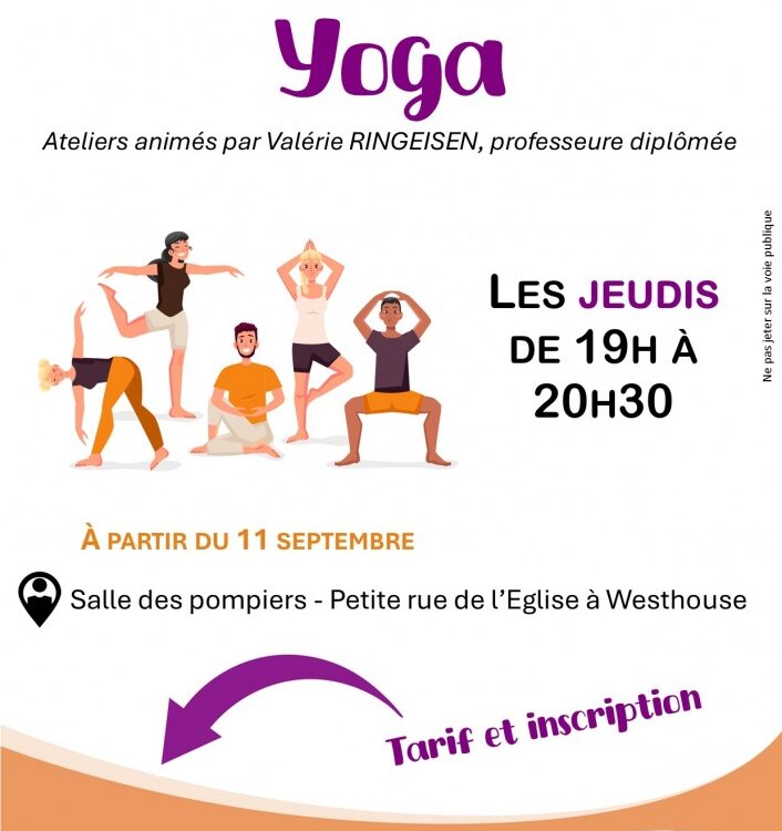 YOGA ADULTE WESTHOUSE 706X750 | Le Journal de Marsel (JDM Éditions) Yoga adultes Obernai