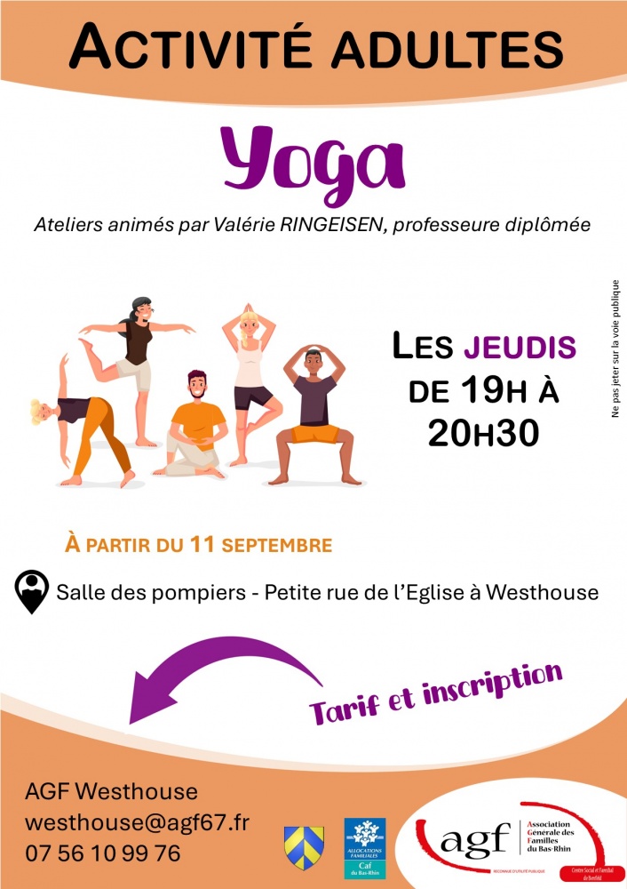 YOGA ADULTE WESTHOUSE | Le Journal de Marsel (JDM Éditions) Yoga adultes Obernai