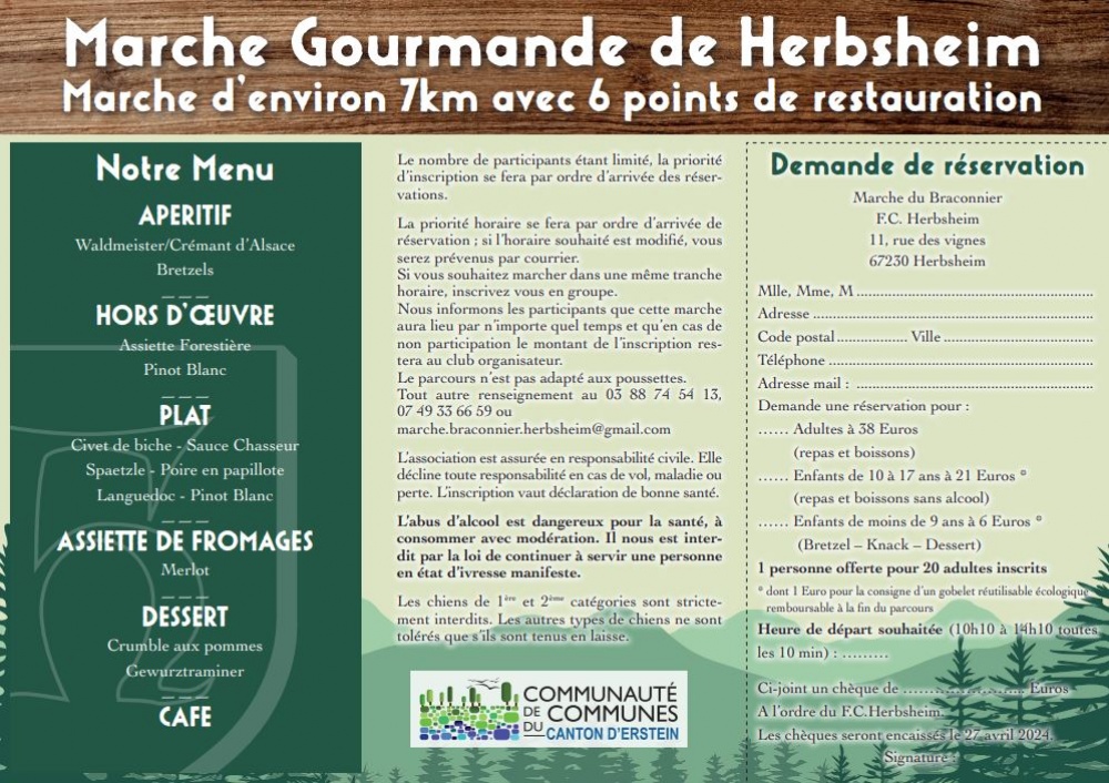 Marche gourmande du braconnier