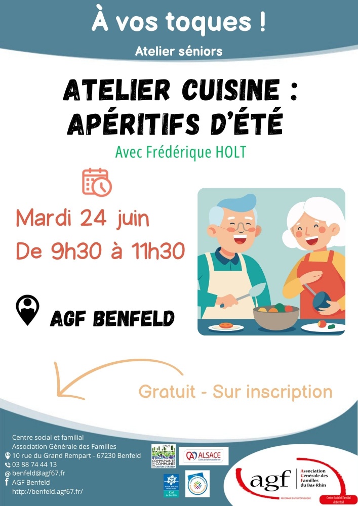 Atelier cuisine séniors : Apéritifs d'été