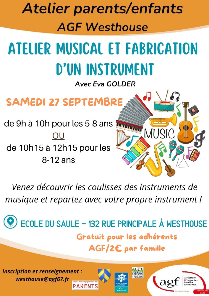 Atelier parents enfants : Fabrication d'un instrument 