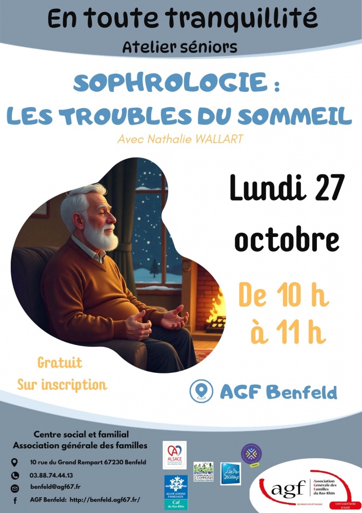 Atelier séniors : Sophrologie sur les troubles du sommeil