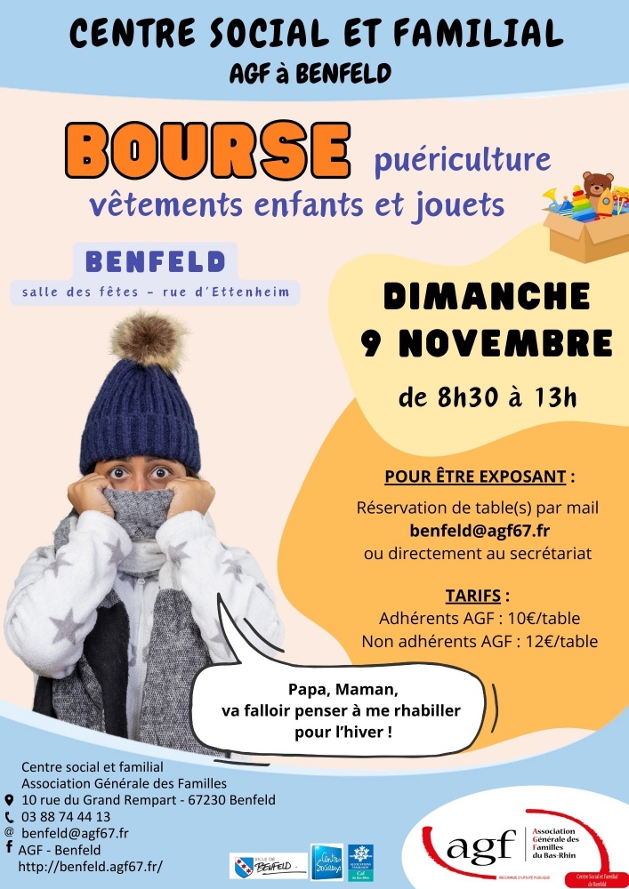 Bourse puériculture, jouets et vêtements enfants 