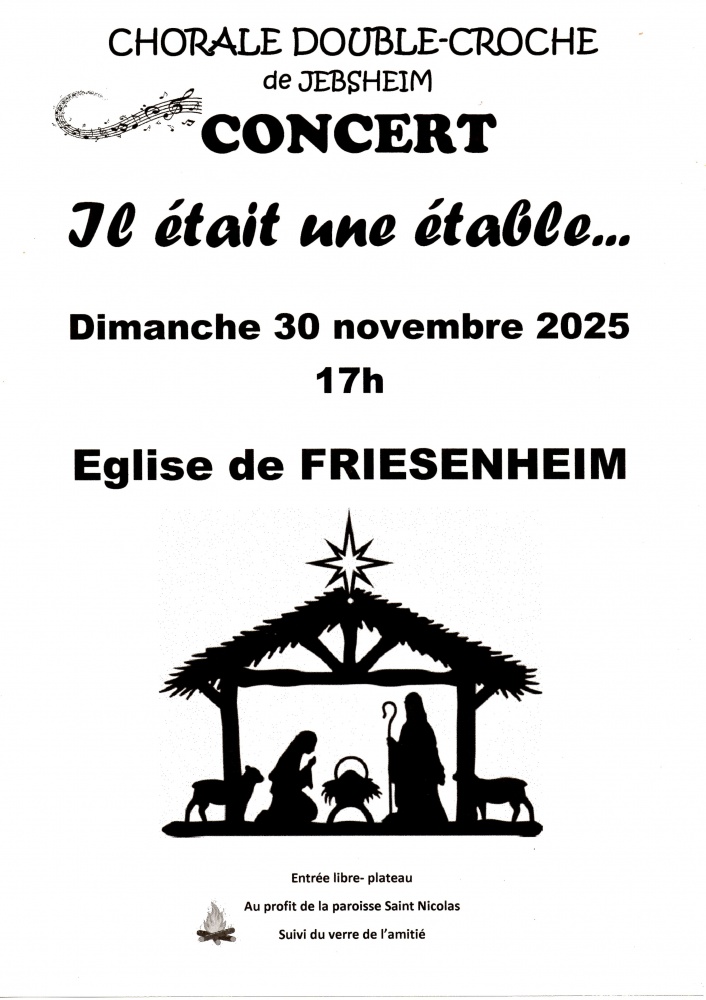 Concert ‘il était une étable’ animé par la chorale double croche 