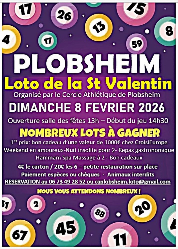 Super Loto de la St Valentin à Plobsheim