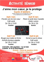 Cycle d'ateliers pour les séniors : J'aime mon cœur, je le protège 