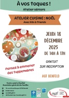 [AGF] Atelier cuisine séniors : Noël
